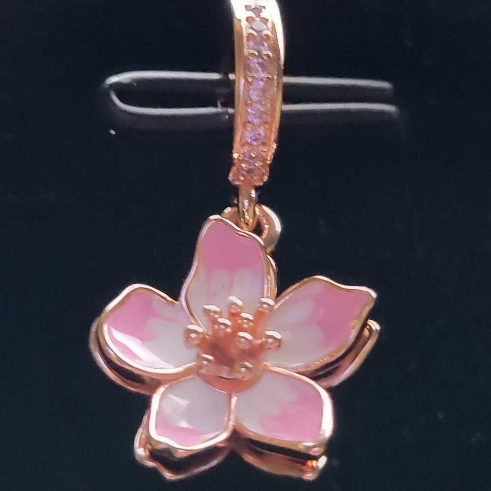 Pandora cherry blossom dangle charm.